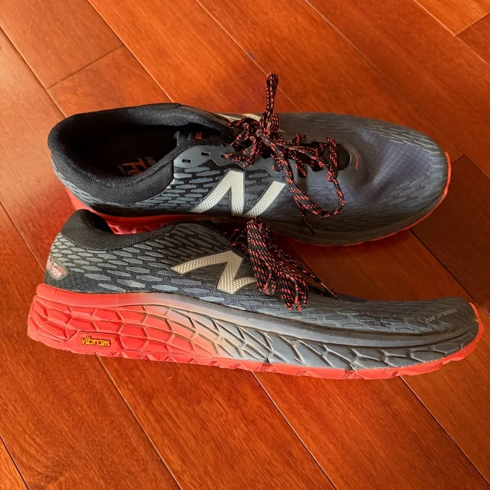 New Balance Black and Red Trail Shoes
